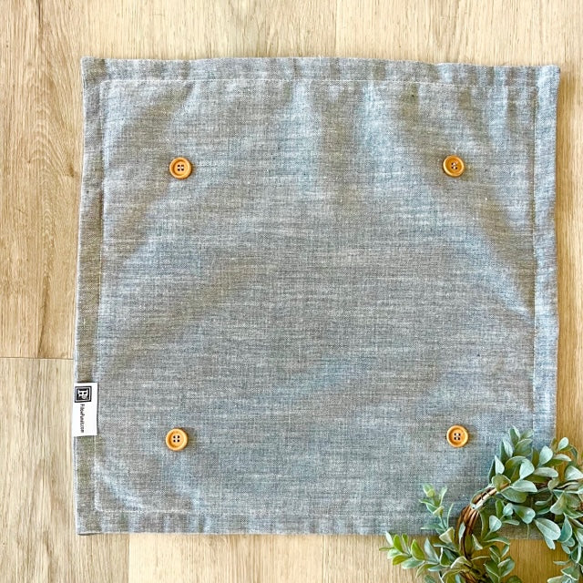 SQUARE Charcoal Gray Grey Pillow cover only; CHARCOAL GREY PILLOW COVER (no insert)