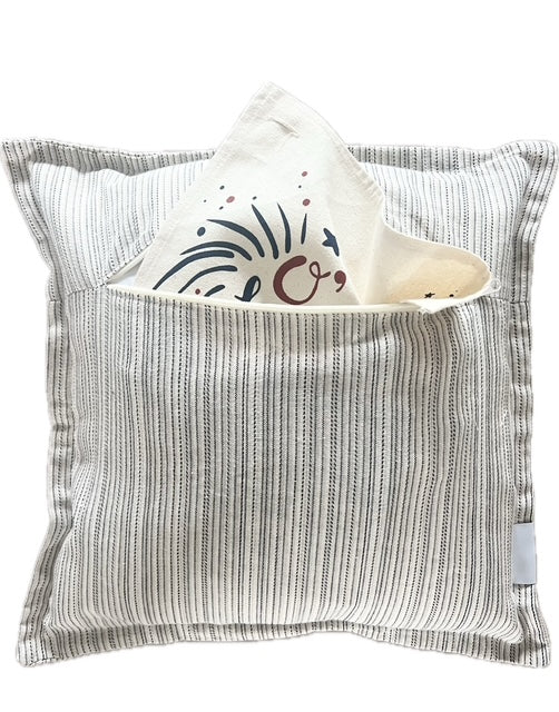 GIFT GUIDE: PERFECT FOR THE ONE WHO HAS EVERYTHING! SQUARE SET: TICKING STRIPES PILLOW (comes with foam insert and these 4 panels in back pocket); Winter Spring Summer Fall Autumn: SKI BENCH, HELLO PUMPKIN, LAND THAT I LOVE, SPRING DRIED FLOWERS