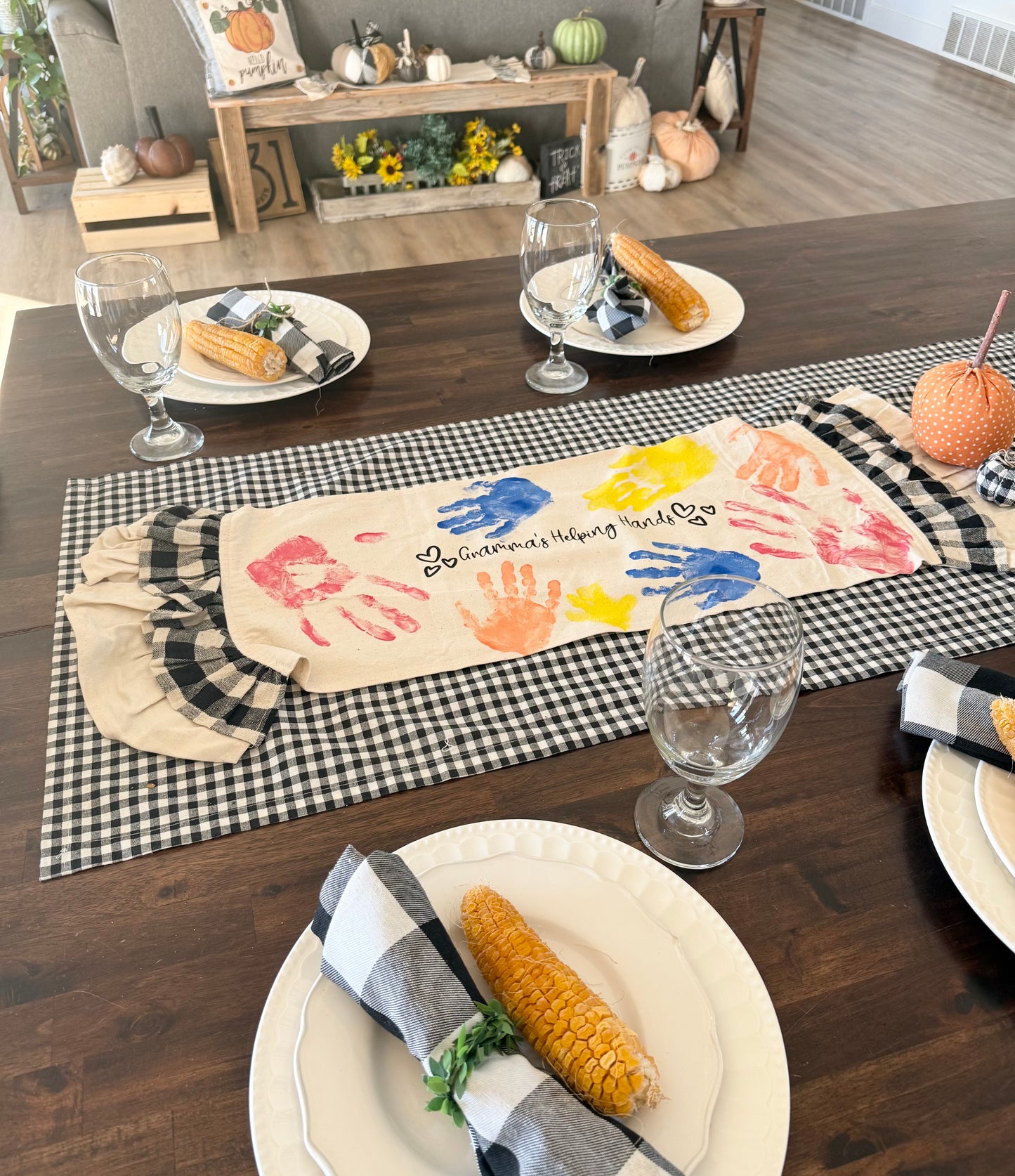 CUSTOM TABLE RUNNER: BUFFALO CHECK RUNNER