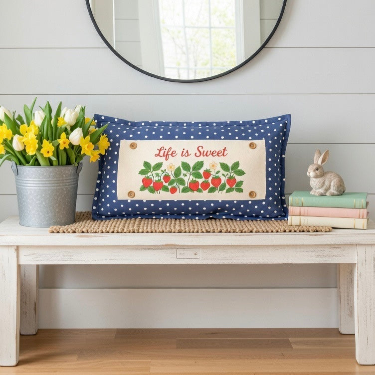 NEW! RECTANGLE SUMMER/FALL WEDDING BUNDLE: 3 seasons + BURLAP pillow: LIFE IS SWEET, BARN QUILT, NEW WELCOME, CUSTOM PANEL