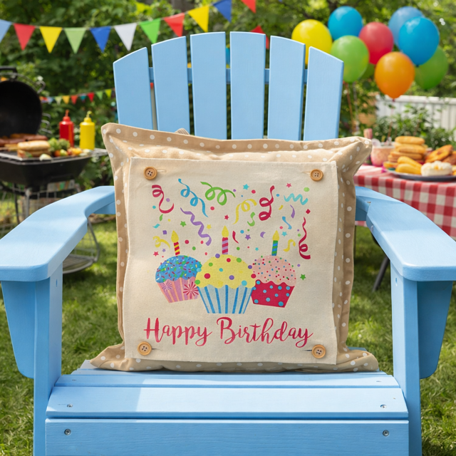 PANEL ONLY: SQUARE Entry, Birthday, Between Holidays, House Warming, Host, Neutral: SQUARE BIRTHDAY