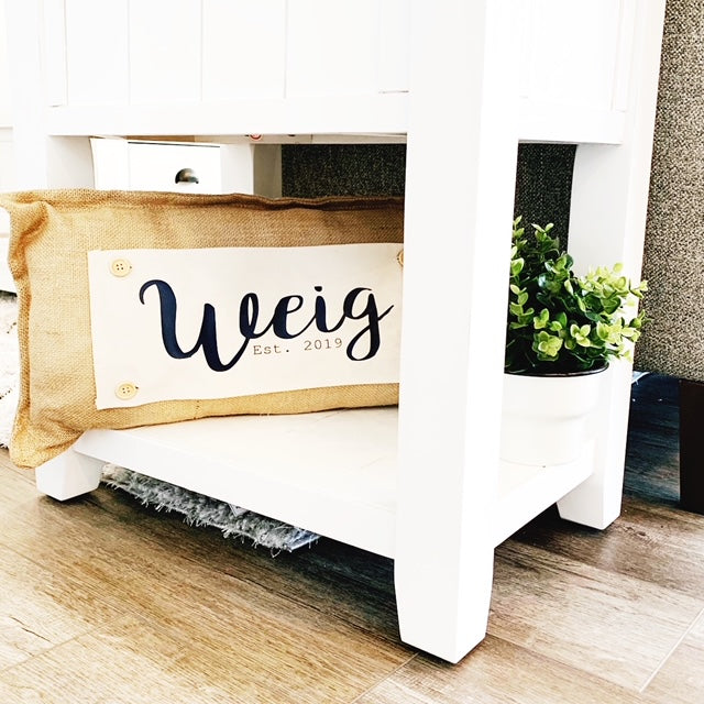 NEW! Custom WINTER Wedding Gift Bundle:  3 seasons + CHARCOAL/GALVINIZED STRIPES pillow + custom last name panel & BE MY VALENTINE / DEER / CUSTOM LAST NAME PANEL