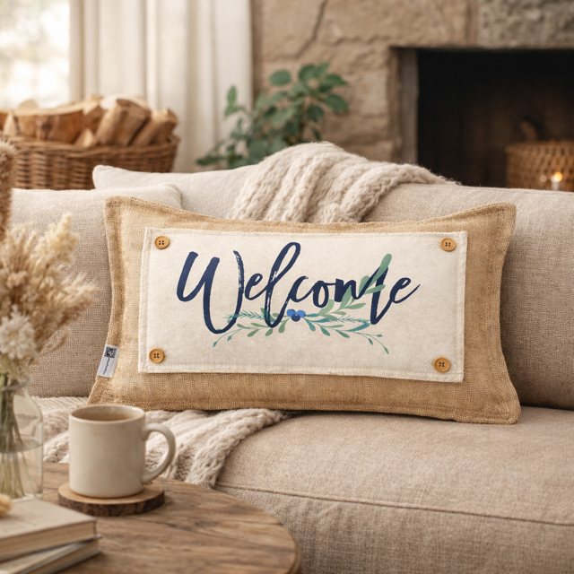 NEW! RECTANGLE SUMMER/FALL BUNDLE: 3 seasons + CHARCOAL REC. pillow: LIFE IS SWEET, BARN QUILT, NEW WELCOME