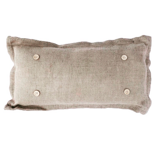 Pillow ONLY (with fluffy insert): Country Idaho Potato Sack Burlap