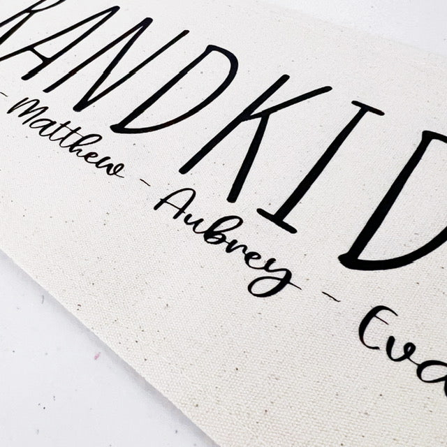 GIFT GUIDE:  BEST GIFT FOR GRAMMA'S, NANA, MIMI, NONNIE, OMA!  Custom Memory Panel: Grandkids/Nana/Mimi/Aunt Name/Grandma Mother's Day Mom Gift, GRANDBLESSINGS PANEL