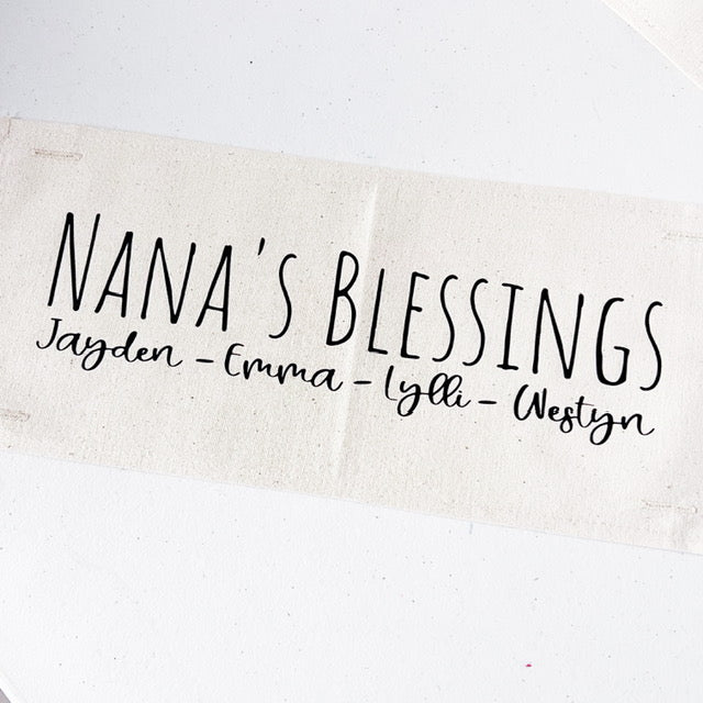 GIFT GUIDE:  BEST GIFT FOR GRAMMA'S, NANA, MIMI, NONNIE, OMA!  Custom Memory Panel: Grandkids/Nana/Mimi/Aunt Name/Grandma Mother's Day Mom Gift, GRANDBLESSINGS PANEL