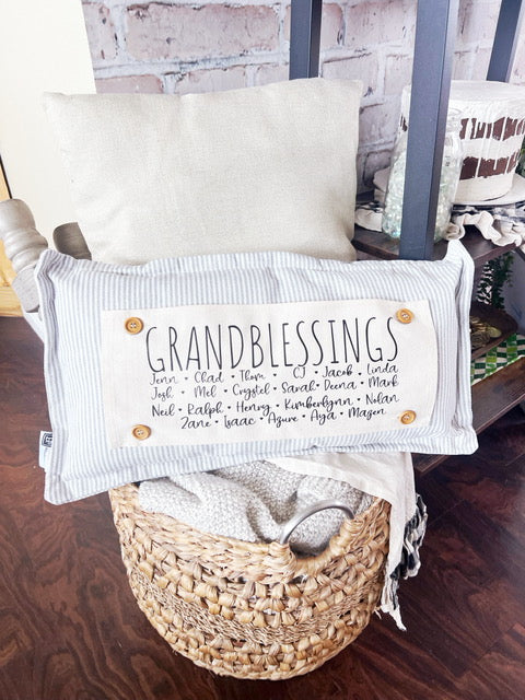 GIFT GUIDE:  BEST GIFT FOR GRAMMA'S, NANA, MIMI, NONNIE, OMA!  Custom Memory Panel: Grandkids/Nana/Mimi/Aunt Name/Grandma Mother's Day Mom Gift, GRANDBLESSINGS PANEL