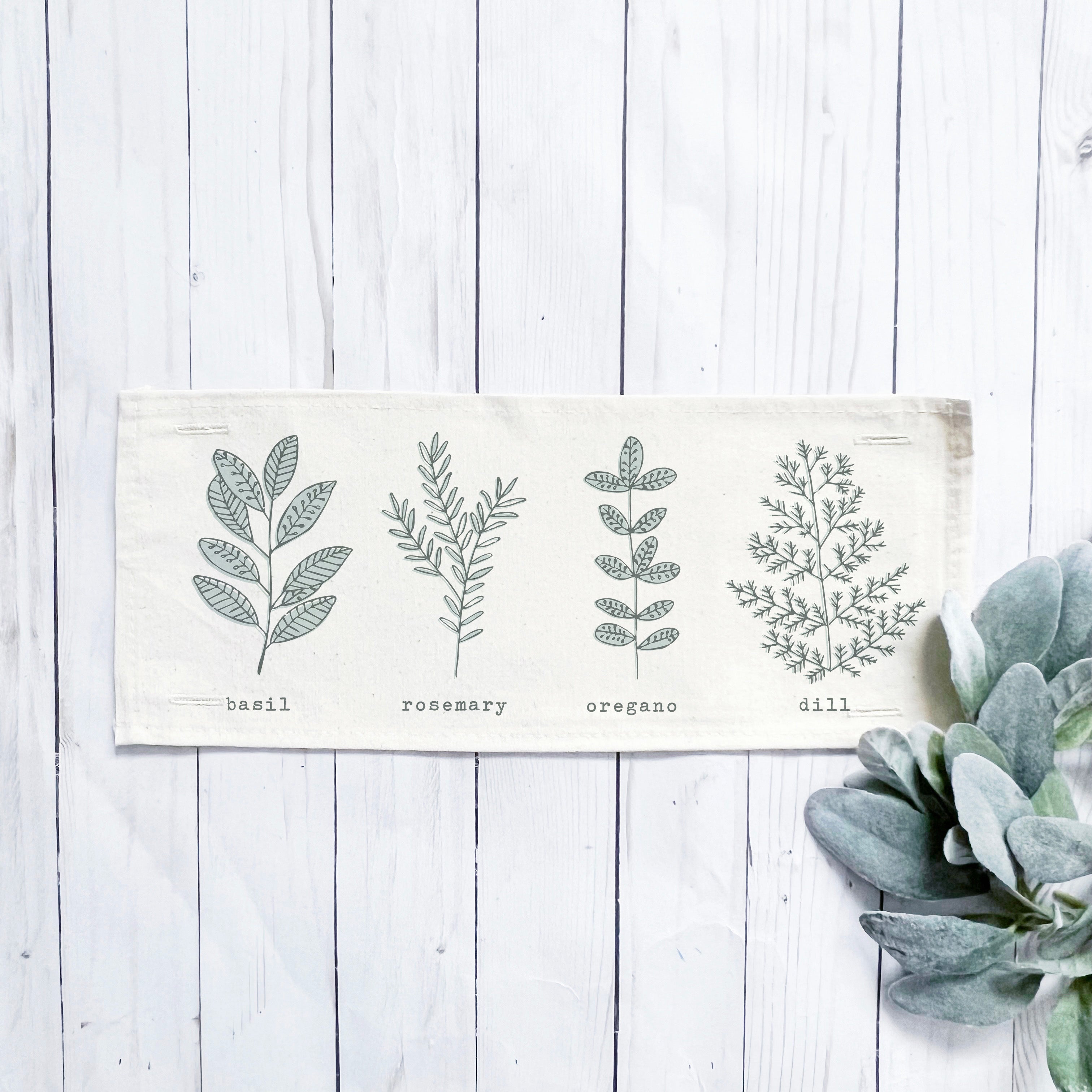 Botanical Panel Sage Basil Mother s Day Rosemary Oregano Dill