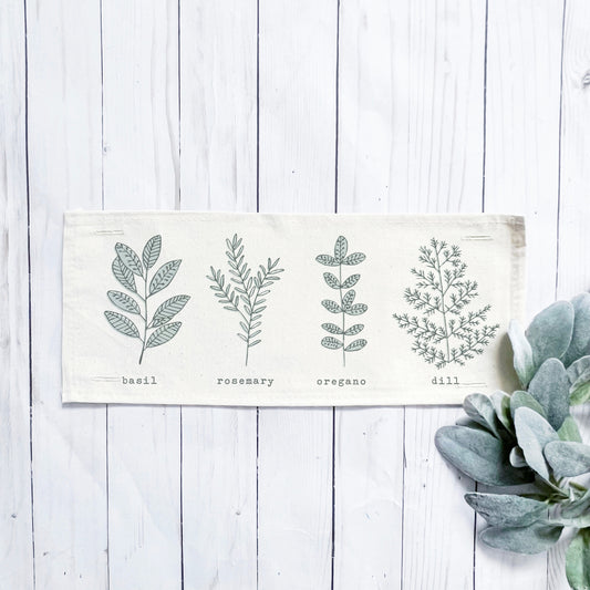 Botanical Panel: Sage, Basil, Mother's Day Rosemary, Oregano, Dill Spring, Neutral Summer; Garden Herbs