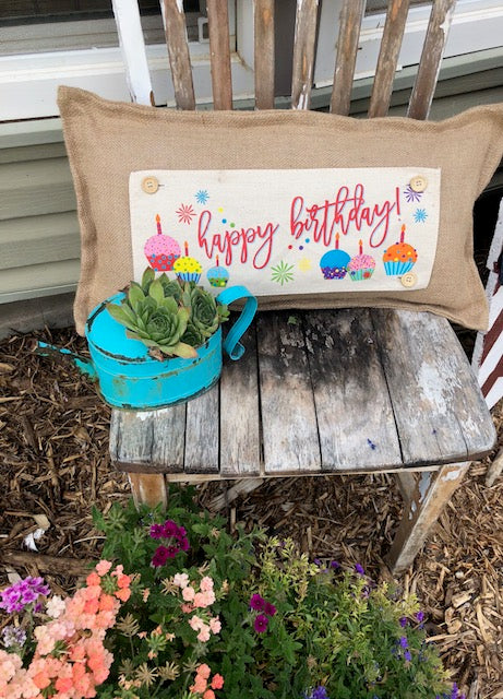 Special Event Party Panel: Cupcakes Kids Girl Confetti Gift for Her: HAPPY BIRTHDAY