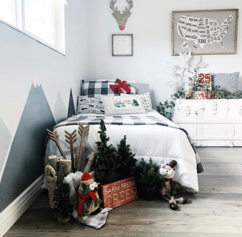 Holiday Panel: Vintage, Winter, Jingle All The Way, Caravans, Wreath, Home Sweet Home, Home For The Holidays; CHRISTMAS CAMPER
