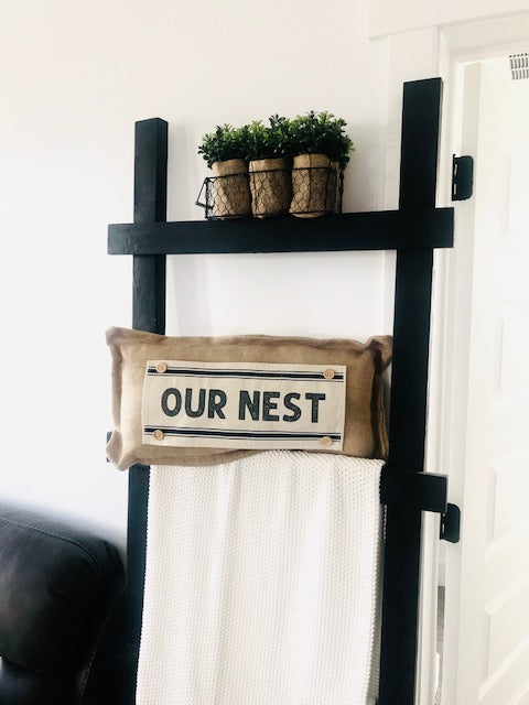 COVER ONLY: BURLAP PILLOW COVER (no insert)