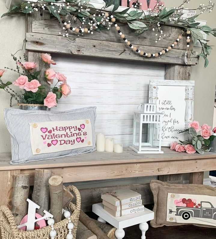 Holiday Panel: Vintage, Father's Day Dad Winter, Country Farm, Red, Pink, Farmhouse, Arrow, Love, Be Mine; VALENTINES TRUCK