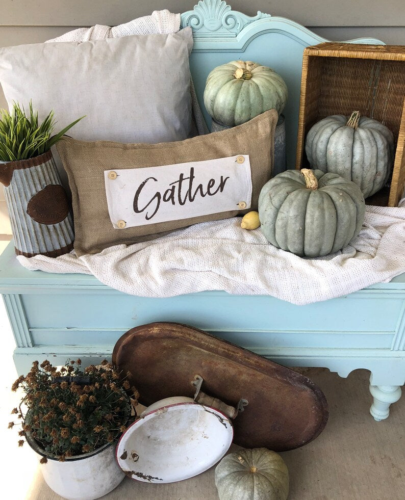 BRING BACK MY PANEL: Thanksgiving, Together, Family, Friends; Neutral BROWN GATHER SCRIPT