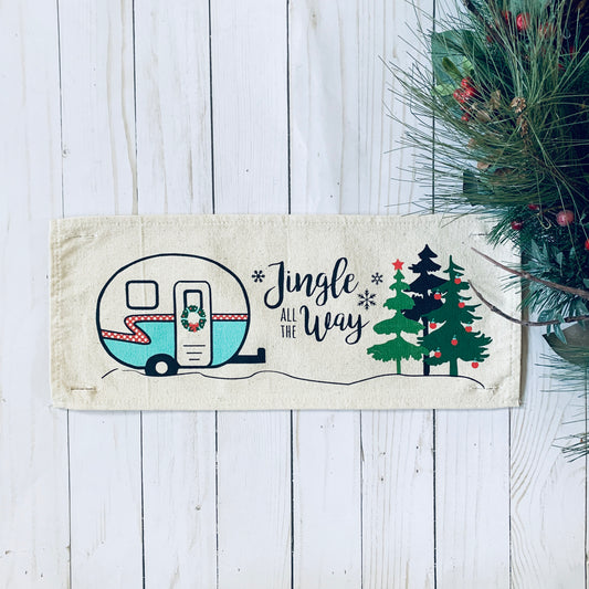 Holiday Panel: Vintage, Winter; Christmas Camper