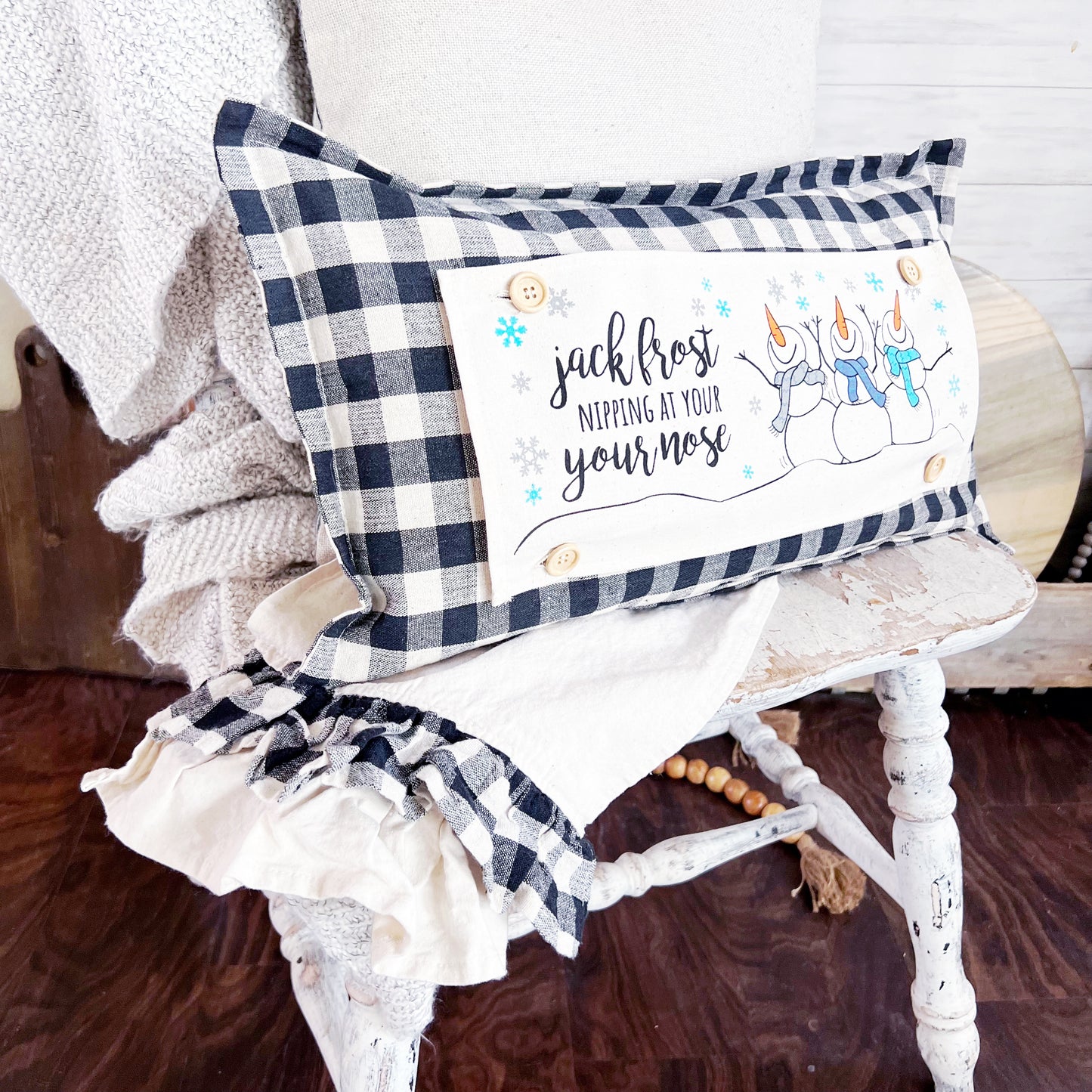 Custom Wedding Gift Bundle: 3 seasons + BURLAP pillow + custom last name panel: XOXO, TRACTOR, SLEIGH RIDE, CUSTOM LAST NAME PANEL