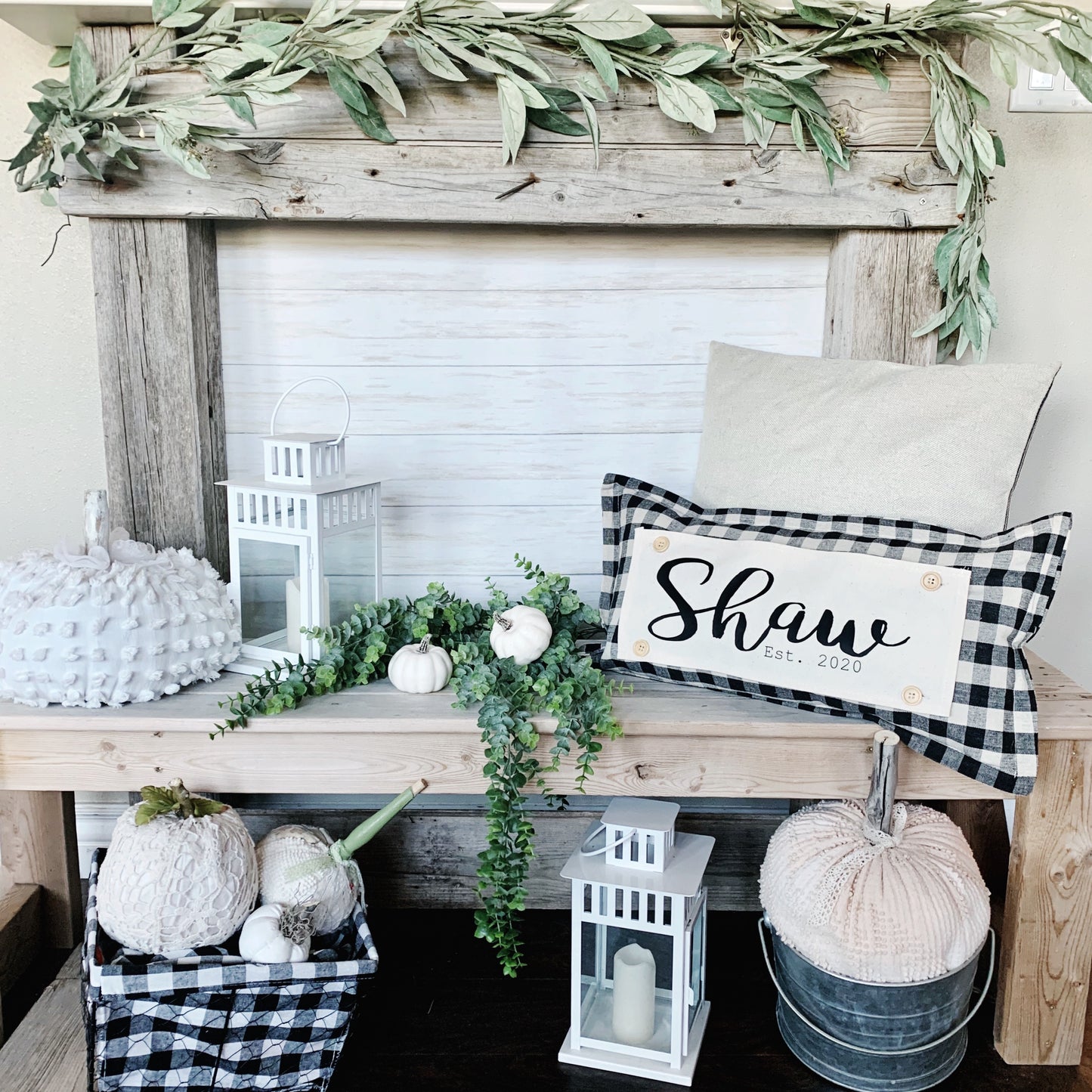 PARTY PACKAGE BUNDLE: Holiday Panel Thanksgiving November Fall Autumn: TURKEY GOBBLE / OUR NEST SEED SACK + farmhouse charcoal runner