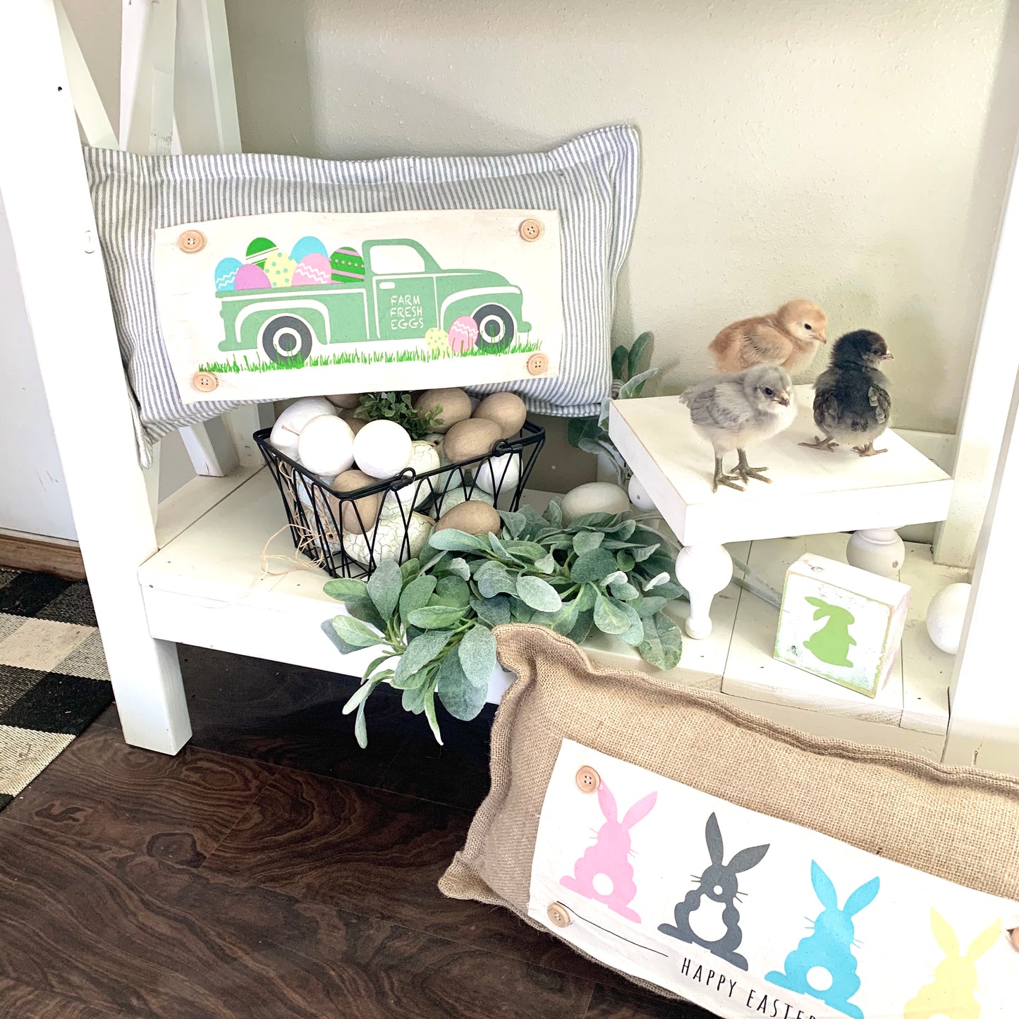 Holiday Panel Spring: Happy Easter Bunnies, Peep; PASTEL BUNNY RABBITS