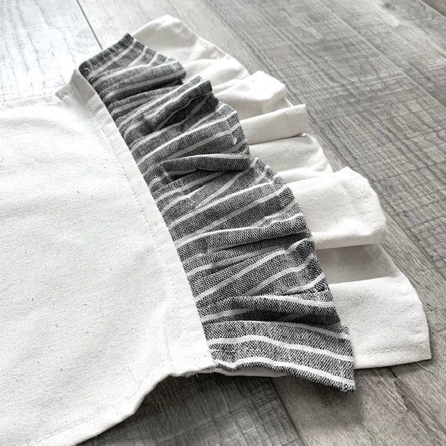 PARTY PACKAGE BUNDLE: Holiday Panel Thanksgiving November Fall Autumn, farmhouse charcoal runner: VINTAGE SUNFLOWER PUMPKIN TRUCK / FALL BIKE + CHARCOAL/CREAM TABLE RUNNER