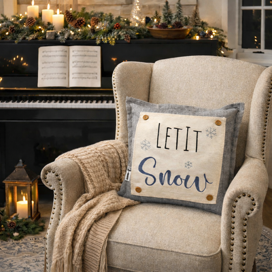 PANEL ONLY: 
SQUARE Glitter Seasonal Panel: Winter Blue Ice Sparkle Twinkle Bling Glitz Confetti Christmas; LET IT SNOW