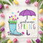 NEW! SPRING/SUMMER BUNDLE:  3 seasons +TAN POLKA DOT pillow: SPRING BOOTS, EASTER BASKET, SUMMER POPSICLES