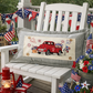 NEW! RECTANGLE SPRING/SUMMER/FALL BUNDLE:  3 seasons + CHARCOAL REC. pillow:  NEW WELCOME, FIREWORK TRUCK, TRACTOR FIELD