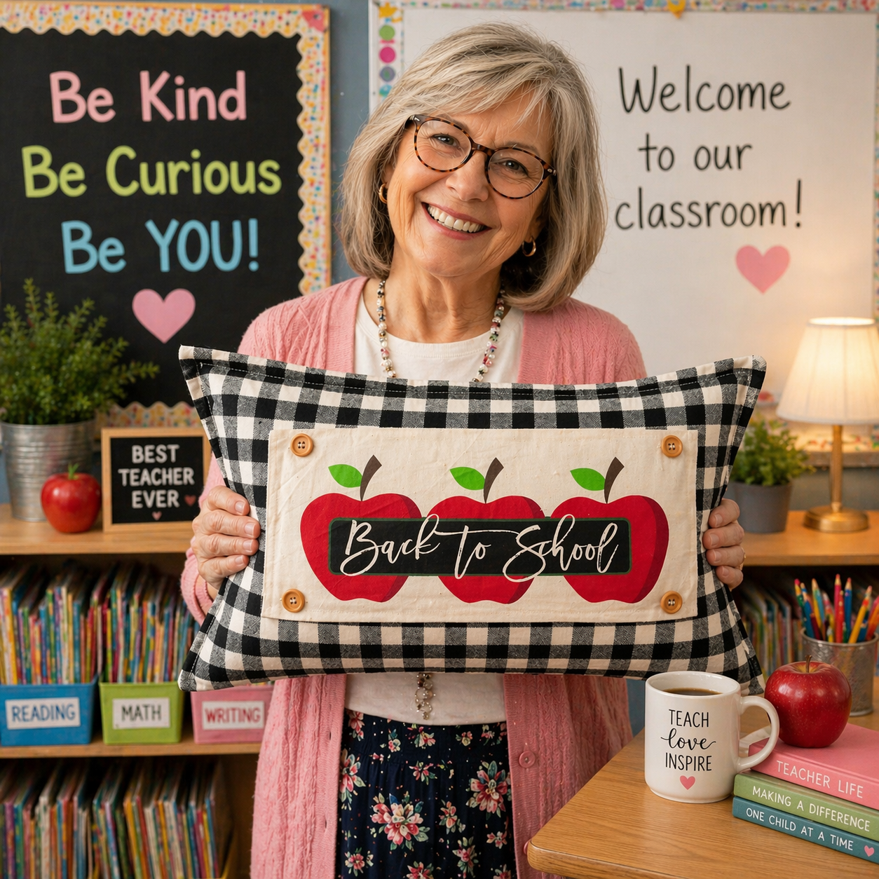 PANEL ONLY: RECTANGLE Fall, Autumn; BACK TO SCHOOL