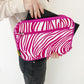 Gift for: Teen/College/Working Gal:  Pink Zebra Laptop bag purse