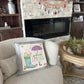 SQUARE BUNDLE SET: Charcoal Gray Solid Pillow (comes with foam insert and these 4 panels in back pocket); Winter Spring Summer Fall Autumn:  FALL BRANCH, SUMMER POPSCICLE, SPRING RAIN BOOT/UMBRELLA, SKI LODGE CHAIRLIFT
