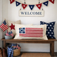 PANEL ONLY: RECTANGLE Summer; Picnic Table Cloth Stars Stripes America, Red, White, Blue; BARN QUILT AMERICAN FLAG