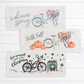 Bundle Deal: Vintage Bike Panels (4 pack) SAVE!!! SPRING, FALL, CHRISTMAS BIKES