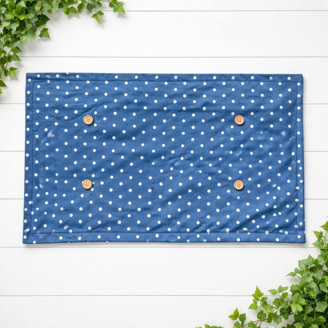 COVER ONLY: RECTANGLE  polka dot spots BLUE POLKA-DOT  (no insert)