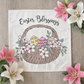PANEL ONLY: SQUARE Spring, Basket, Floral, Lilies Eggs, EASTER BASKET