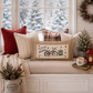 PANEL ONLY: RECTANGLE Holiday Panel: Winter Vintage Holly Snowflakes, Have Yourself A Merry Little Christmas; MERRY CHRISTMAS BIKE