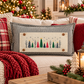 NEW! PANEL ONLY: RECTANGLE Winter; Vintage Christmas, Santa, Trees, Snowflakes, Stars, Bows; CHRISTMAS FOREST