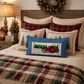 PANEL ONLY:  RECTANGLE Holiday Panel: Winter, Trees,  Father's Day Dad  Vintage; Christmas Red Buffalo PLAID TREE TRUCK