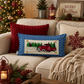 PANEL ONLY:  RECTANGLE Holiday Panel: Winter, Trees,  Father's Day Dad  Vintage; Christmas Red Buffalo PLAID TREE TRUCK
