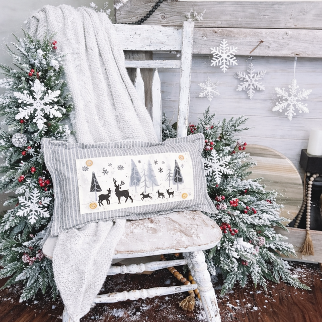 NEW! CUSTOM WINTER WEDDING BUNDLE 26:  3 seasons +BURLAP pillow + custom last name panel: LUCKY, XOXO, DEER, CUSTOM LAST NAME PANEL