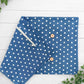 COVER ONLY: RECTANGLE  polka dot spots BLUE POLKA-DOT  (no insert)
