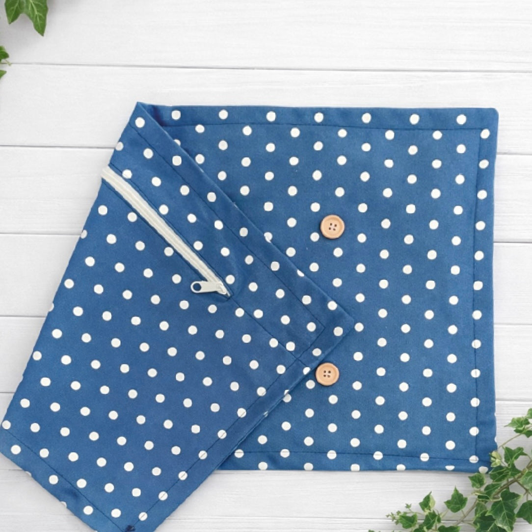 COVER ONLY: RECTANGLE  polka dot spots BLUE POLKA-DOT  (no insert)