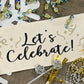 Glitter Holiday Panel: Glitter Holiday Panel: Winter; Bling Champagne Gold Silver Confetti Party Happy New Year LET'S CELEBRATE