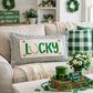 GLITTER PANEL ONLY:  RECTANGLE, Irish Kisses & Shamrock Wishes; Spring St. Patrick's Day, GLITTER LUCKY