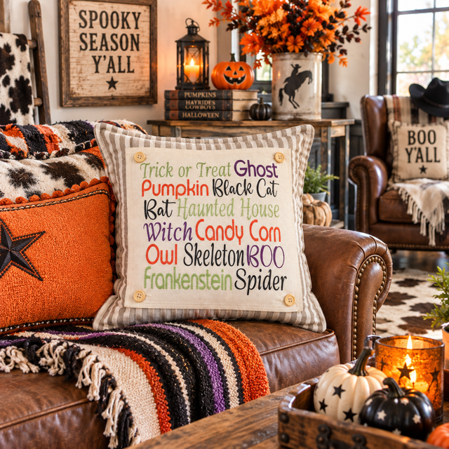 GLITTER PANEL ONLY: SQUARE Fall, Autumn, ghost, bat, black cat, GLITTER HALLOWEEN SUBWAY ART