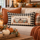 NEW!  PANEL ONLY:  Fall Autumn pumpkins, leaves, berries Pilgrims, stripes, polka dots, plaid; HAPPY THANKSGIVING