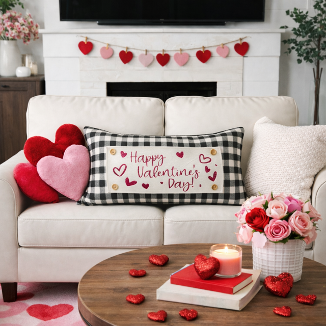 PILLOW ONLY (with fluffy insert): Buffalo Check Gingham: BUFFALO CHECK PILLOW (with insert)