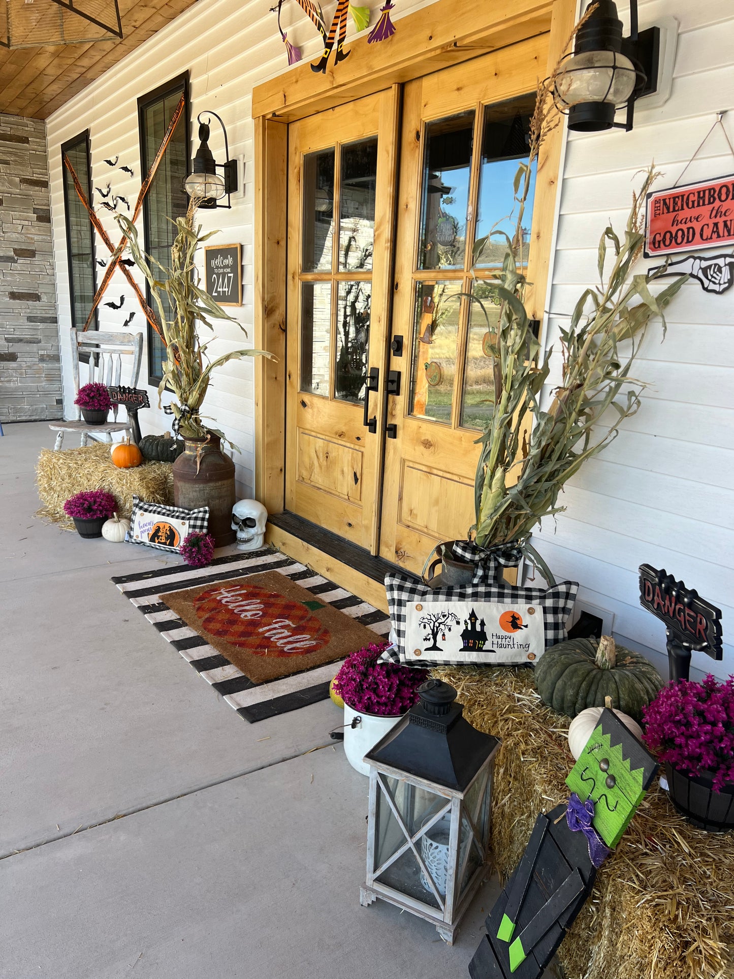 Holiday Panel: Halloween October Fall Autumn Bats Happy Haunting; Haunted House