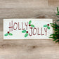 NEW!  Glitter Holiday PANEL: Winter December holly berries Christmas HOLLY JOLLY