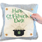 Glitter Holiday SQUARE Panel: Irish Kisses & Shamrock Wishes; Spring St. Saint Patricks Day, HAPPY ST. PATICK'S DAY POT OF GOLD