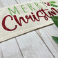 Glitter Holiday Panel: Winter  Mistletoe MERRY CHRISTMAS HOLLY BERRY