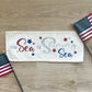 NEW!  Glitter Holiday Panel: Summer BBQ American America red white blue Old Glory Sparkly SEA TO SHINING SEA